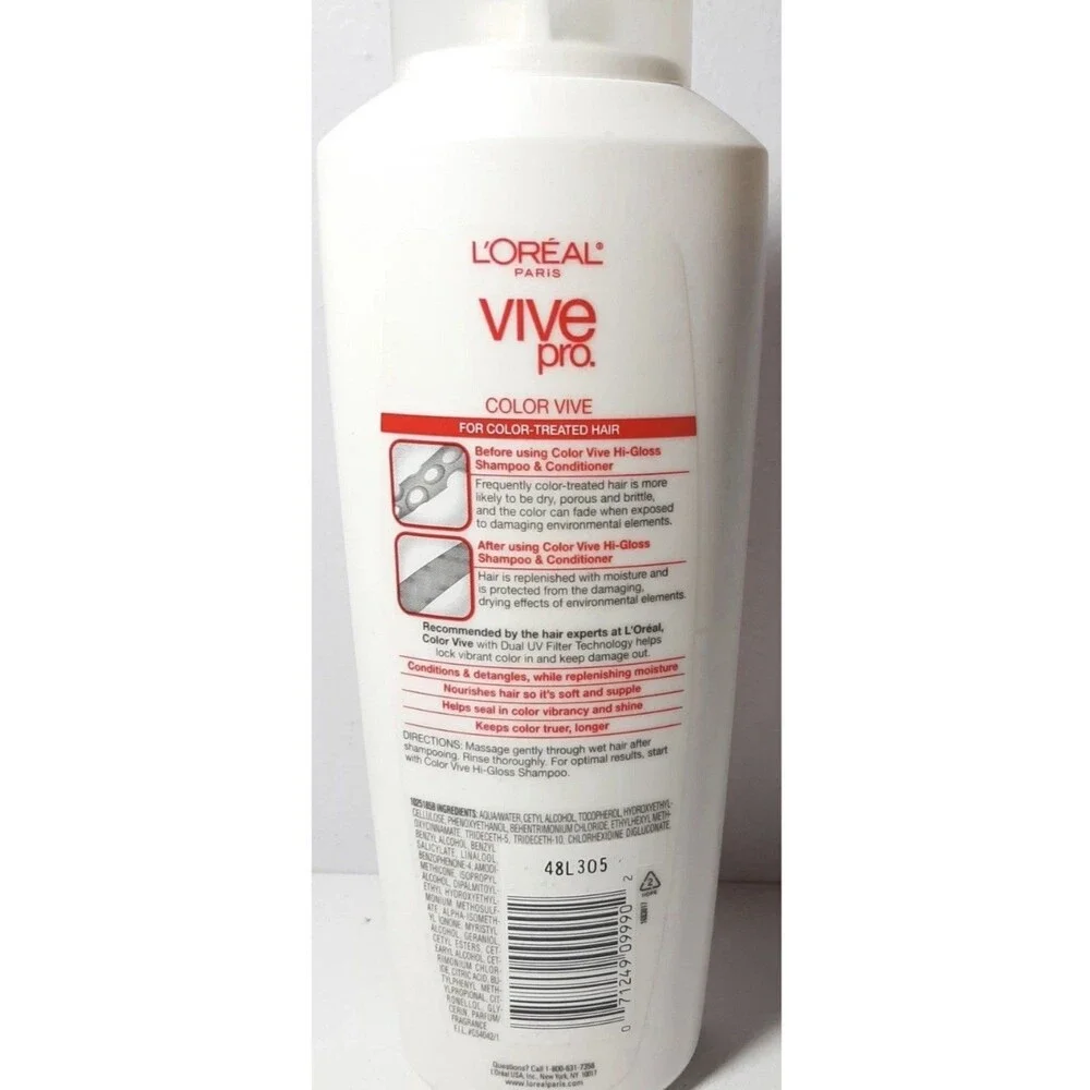 1 L'Oreal Vive Pro Color Vive Hi Gloss Conditioner For Color Treated Hair 13oz